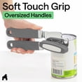 thumbnail image 5 of GORILLA GRIP Stainless Steel Manual Can Opener, Soft Touch Handle, Built-In Bottle Opener, Gray, 5 of 10