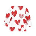 thumbnail image 4 of COM1950s Chemise de la Saint-Valentin pour Garçons, Chemise de la Saint-Valentin pour Garçons et Filles, Imprimé Saint-Valentin pour Garçons et Adultes, Manches Trois-Quarts, Col Rond, Chandail de Base, Chemise de la Saint-Valentin, 4 of 9