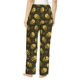 thumbnail image 3 of Xecao Cute Cartoon Bees Women's Straight Lounge Pajama Pants: The Epitome of Relaxed Sleepwear, 3 of 9