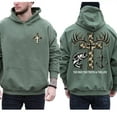 thumbnail image 4 of Christian Camo Cross double sides Hoodie for Men Women – Deer Antler Fish Anchor Graphic Pullover, Faith Hunting Gift, 4 of 7