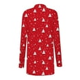 thumbnail image 4 of Levmjia Women Cardigan Fashion Christmas Printed Coat Long Sleeve Top Everyday Wear Fall Winter Party Vacation Daily, 4 of 6