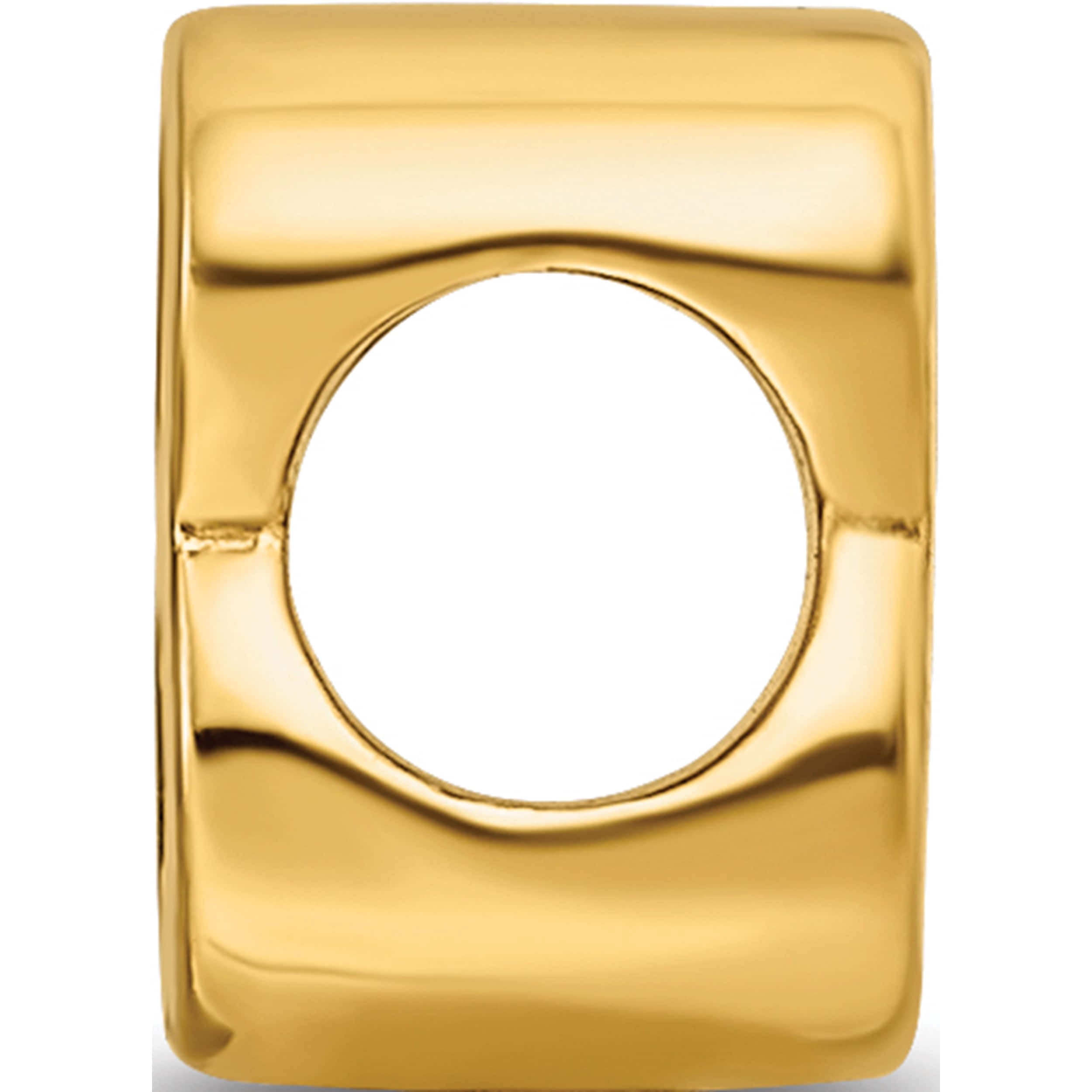 Ss/Gold Plated Sterling Silver Gold-Plated Reflections Letter B Bead (8.18 X 7.27) Made In Thailand qrs468bgp