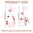 Acrylic Glass Resin Mobile Straps Red 17~20cm 4pcs/set - Walmart.com