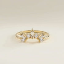 vylahjewellery 1.50 CT Special Baguette Cut Ring Moissanite Diamond Engagement Ring 14K Rose Gold Handmade Jewelry