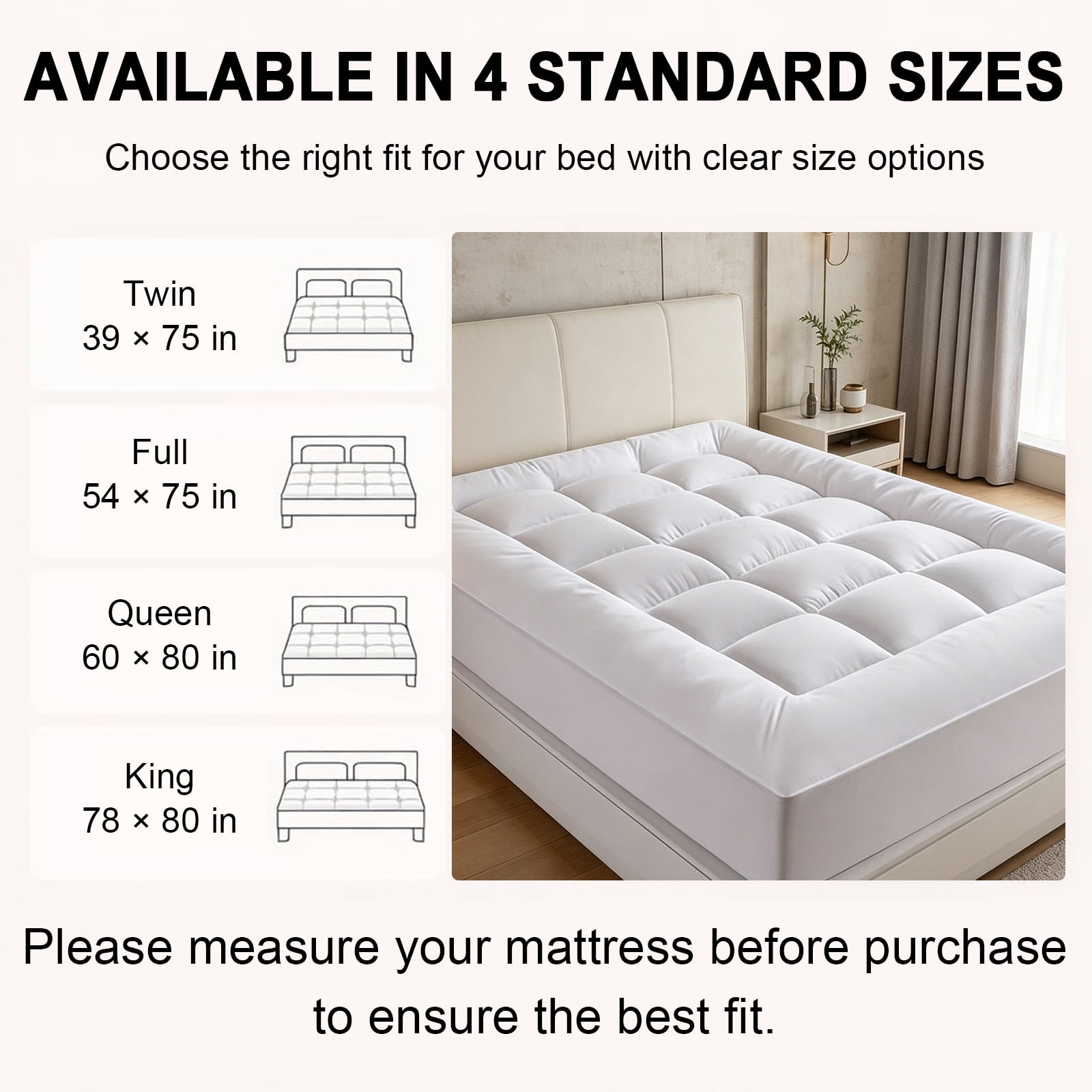 West Mattress Topper Month Queen Size,Premium Quilted 1000Gsm Extra Thick Mattress Topper,Queen Mattress,Queen Mattress Topper,Mattress Topper Queen,Mattress Pad