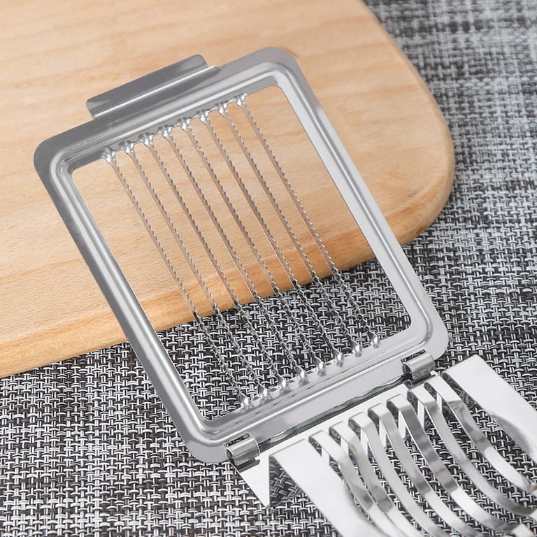 HXAZGSJA Egg Cutter Stainless Steel Wire Egg Slicer Portable for Hard  Boiled Eggs Home Kitchen 