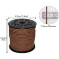 thumbnail image 2 of Tenn Well 2.6mm Suede Cord, 100 Yards Flat Faux Leather Cord for Necklaces, Bracelets, Jewelry Making, Flat Leather Lace Spool Beading and DIY Crafts, Best Handmade Crafts Gift For Her  (Brown), 2 of 7