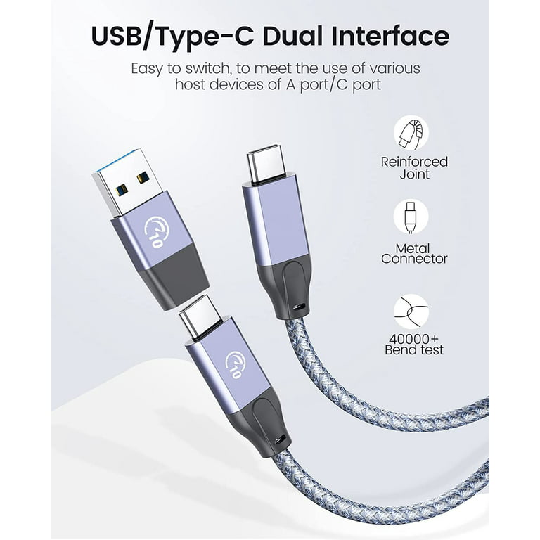 USB-C to USB 3.2 Gen 2 Type-A x 4 Mini Hub with USB-C Power Supply Por