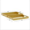 thumbnail image 4 of CosmoLiving by Cosmopolitan 14", 16"W Gold Plastic Mirrored Geometric Tray, 2-Pieces, 4 of 9