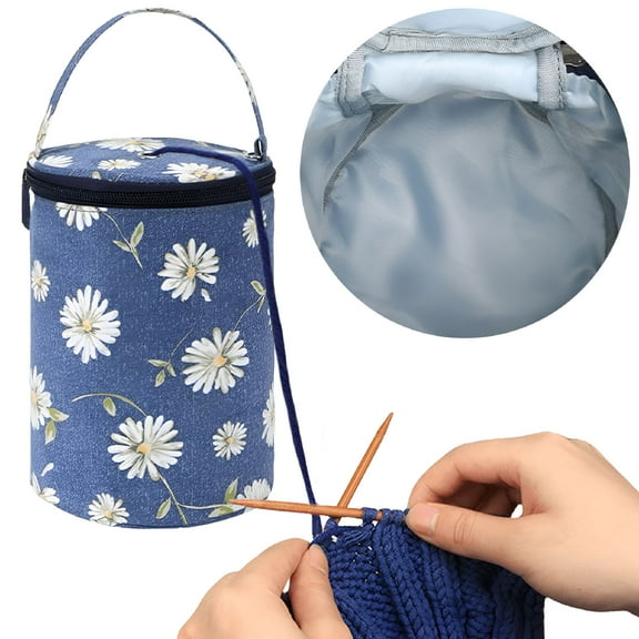 GASTROPOD Knitting Crochet Bag Large Capacity Knitting Needles Tote Organizer Oxford Cloth Travel Crochet Yarn Handbag for Crocheting DIY Craft