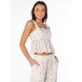 thumbnail image 4 of Celebrity Pink Women's Flutter Sleeve Peplum Top, Sizes XS-XXXL, 4 of 7