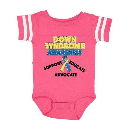 

Inktastic Down Syndrome Awareness Support Educate Advocate Gift Baby Boy or Baby Girl Bodysuit