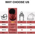 thumbnail image 4 of Muryobao Felmale Women Balaclava Beanie Fleece Hood Cycling Ski Thermal Face Cover Hat Winter Warm Cap Scarf for Cold Weather Wine Red, 4 of 6