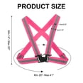 thumbnail image 2 of Adjustable Reflective Running vest Gear, High Visible reflective straps fit all ages, Pink, 2 of 7