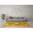 thumbnail image 3 of Ahgly Company Indoor Square Medallion Yellow Traditional Area Rugs, 6' Square, 3 of 4