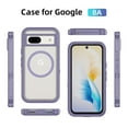 thumbnail image 3 of Allytechgroup Magnetic Back Case for Google Pixel 9 Pro/ Pixel 9, Military Grade Shockproof Anti-Scratch Durable Protection Slim Fit Lightweight Phone Case Cover for Women Men, Purple+Clear, 3 of 8