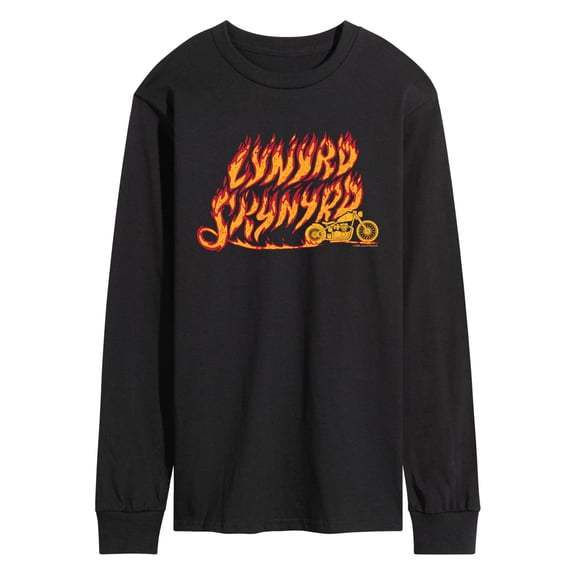 Lynyrd Skynyrd - Motorcycle Flames - Men's Long Sleeve Graphic T-Shirt