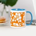 thumbnail image 4 of CafePress - Orange Hawaiian Hibiscus Mugs - 11 oz Ceramic Mug - Novelty Coffee Tea Cup, 4 of 6