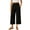Black, variant on SOMER Wide Leg Pants Woman Cropped Trousers Comfortable Loose Lounge Pants for Women Casual Work