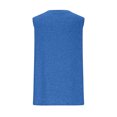 thumbnail image 5 of Swstbby Liquidation d'Été 2025! pour Hauts pour Femmes Grande Taille, Chemises d'Été pour Femmes, Chemise Décontractée Unie à Col Rond Sans Manches Bleue TTTG, 5 of 5