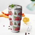 thumbnail image 3 of 30oz Red Christmas Car Pattern Tumblers Stainless Steel Tumbler with Lid and Straw,Vacuum Insulated Double Wall Travel Tumbler Cups Mug with Cleaning Brush for Coffee,Tea, 3 of 7