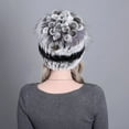 thumbnail image 4 of Bonnet à Fourrure de Couleur Contrastante pour Femmes Hiver avec Patchwork, 4 of 4