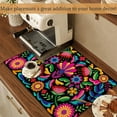 thumbnail image 4 of Colorful Floral Mexican Placemats Set of 6 Washable Table Mats for Kitchen Dining Table,Heat-Resistant Place Mats for Indoor Outdoor Party Holiday Decoration, 4 of 5
