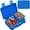 Blue, variant on Bento Lunch Box, 6 Compartments BPA Free Bento, Lunch Containers, Dishwasher Safe,Snack Lunch Box, Ideal Portion Sizes on-the-Go Meal(Blue)
