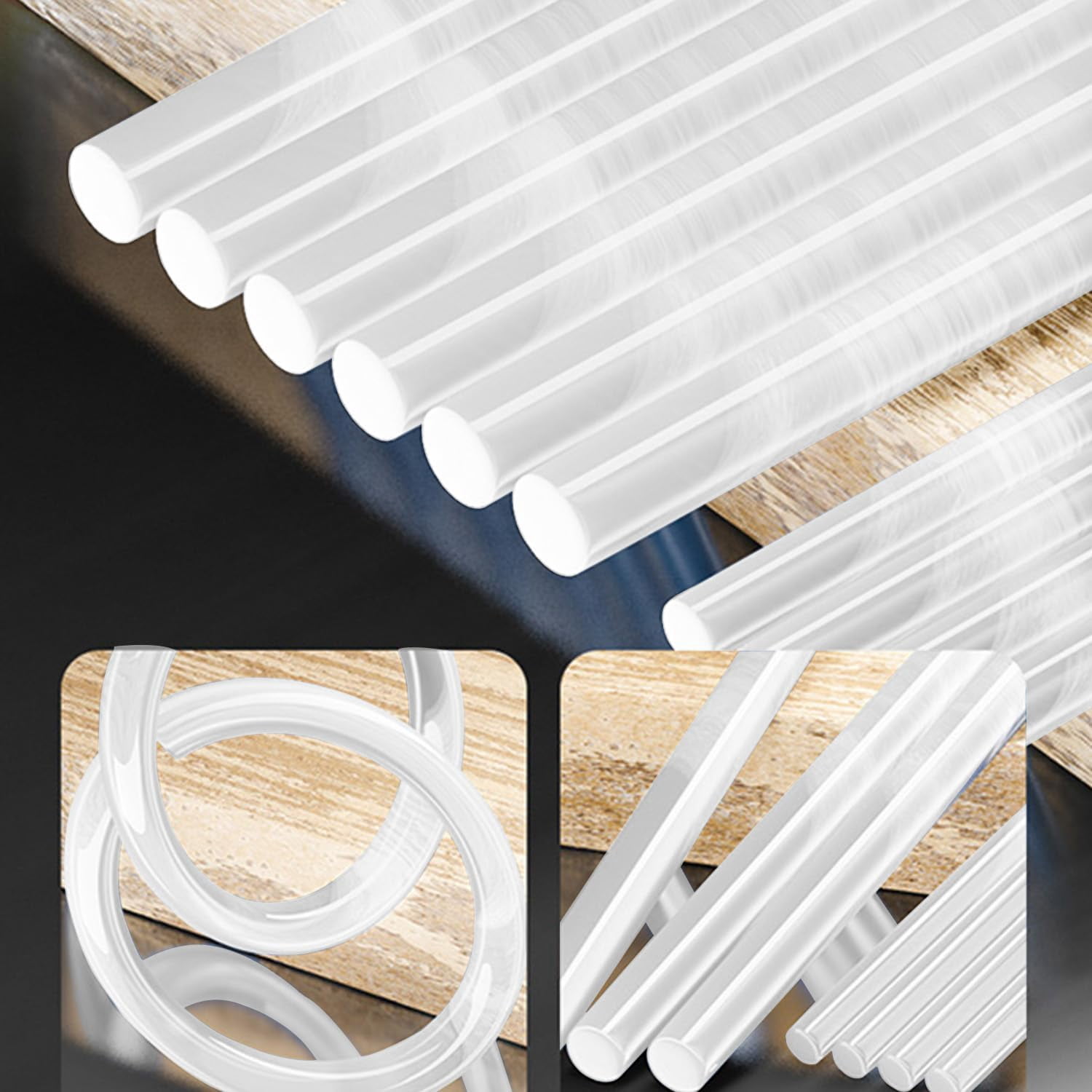 Hot Glue Sticks, Pack of 100 (2.2 lb) 4"Long 0.43" Diameter Full-Size Hot Glue Gun Sticks Art Glues Pastes Hot Melt Sticks for Most Large Glue Guns, Clear Glue Sticks for DIY, Arts & Crafts