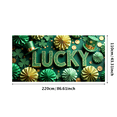 thumbnail image 1 of St Patricks Day Backdrop Banner Shamrock Decorations Irish Luck Party Background Flower Props Green Hat Festival Decor Gift Events Photography, 1 of 4