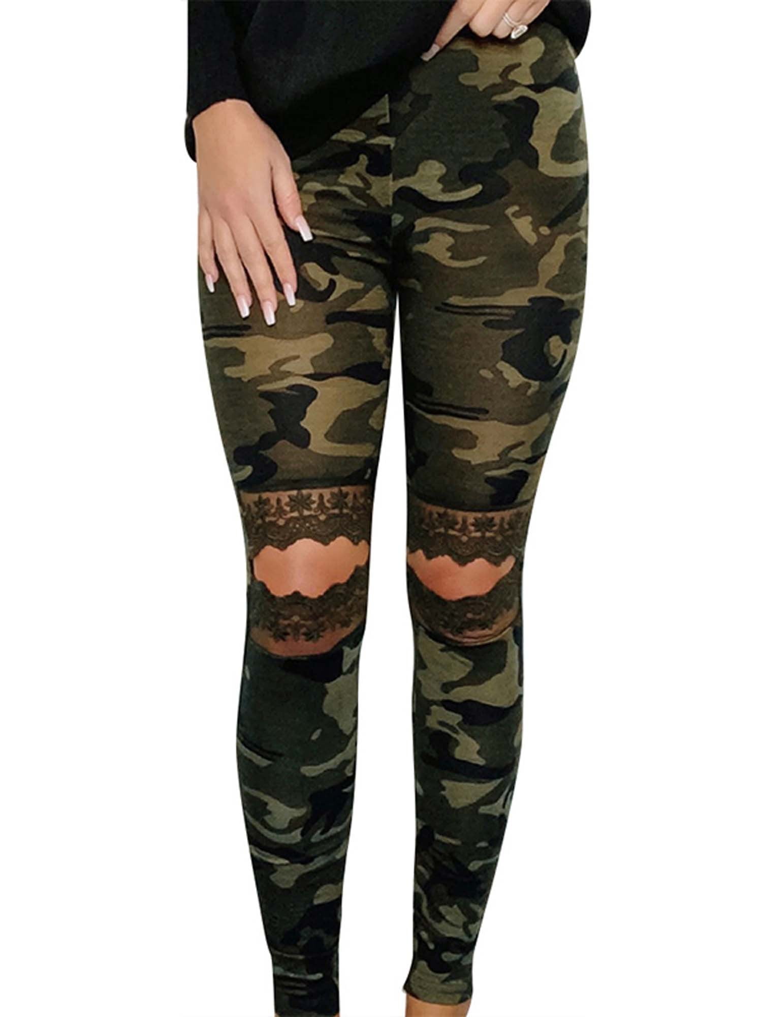 high waisted camo trousers