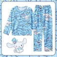 New Spring Autumn Kids Sleepwear Kawaii Sanrios Kuromi Cinnamoroll