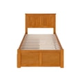 thumbnail image 4 of HomeStock Tuscan Temptations Twin Solid Wood Platform Bed with Footboard & Storage Drawers in Light Toffee, 4 of 6