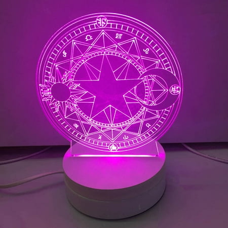 

Card Captor Sakura Clear Card The Clow Magic 3D Led Night Light Lamp Warm Gifts