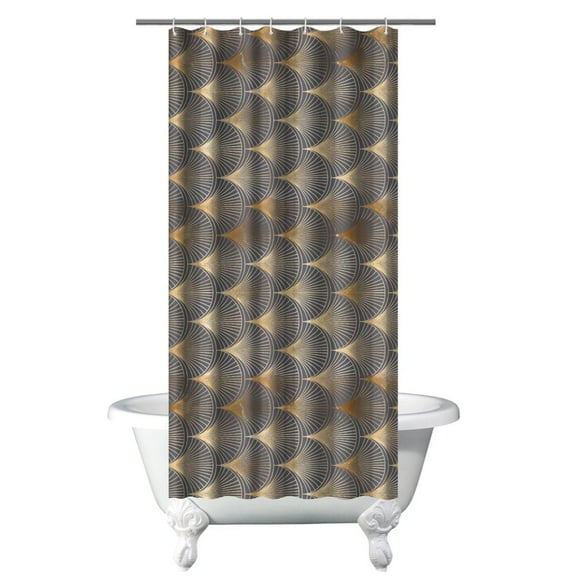 Boho Style Shower Curtain Grey Bronzing Floral Vintage Retro Shower Curtain for Bathroom Home Decor Bathtubs Waterproof Fabric Curtain with 7 Hooks 36x72in