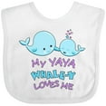 thumbnail image 3 of Inktastic My Yaya Whale-y Loves Me Boys or Girls Baby Bib, 3 of 4