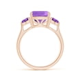 thumbnail image 2 of ANGARA Natural 3.1 Ct. Amethyst Fashion Ring in 14K Rose Gold for Women (Ring Size: 7), 2 of 9