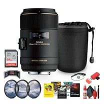 Sigma 105mm f/2.8 EX DG OS HSM Macro Lens for Canon Bundle