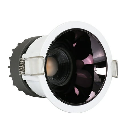 

Toyella Embedded Anti-glare Narrow Frame Home Living Room Without Main Lamp Lighting White matte black7w 5000K