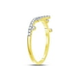 thumbnail image 3 of FB Jewels 10kt Yellow Gold Womens Round Diamond Crown Tiara Fashion Band Ring 1/5 Cttw Size 8, 3 of 4