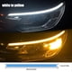 thumbnail image 4 of DC Turn Signal Light Dynamic Flexible LED Faro Faro a prueba de polvo Carcasa transparente Motocicleta Iluminación de motocicletas 12V blanco a amarillo 60 cm, 1 par seitruly VI012684-06B, 4 of 7