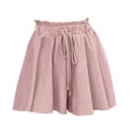 thumbnail image 2 of Only Moment Tennis Skirts for Women with Shorts Woven Twill Fabric Basic Versatile Stretchy Flared Pleated Skater Mini Skirts Golf Skorts for Wowomen with Pockets Beige,2XL, 2 of 6
