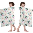 thumbnail image 4 of Fairy Tale Princess Pattern Hooded Bath Towel，50"x30" for Ages 3 To 12 Kids, Quick Dry Lightweight Soft Microfiber Hood Beach Towel Cover Up for Kids, 4 of 7