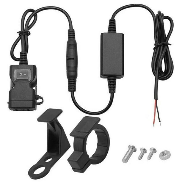 Adaptador de corriente USB dual Toma de corriente USB a prueba de agua 12V-24V Accesorios para motos Ndcxsfigh Accesorios para autos y motos