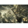 thumbnail image 1 of Ship Battle - CANVAS OR PRINT WALL ART, 1 of 1