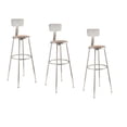 thumbnail image 4 of NPS 32"-39" Height Adjustable Heavy Duty Steel Stool With Backrest, Grey, 4 of 5