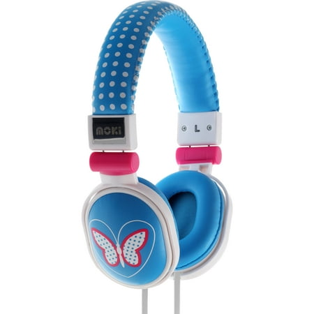 Moki Popper Butterfly Blue, Soft Cushion DJ Style, Swivel Ear Cup