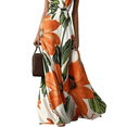 thumbnail image 2 of Maxi Dress Summer Casual Dress Floral Print Women's 2026 Summer Twisted V Neck Sleeveless Long Dress Wedding Guest Party Bodycon, 2 of 6