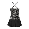 thumbnail image 6 of DHFJKG Womens Swimsuits Tankini Criss Cross V Neck Floral Top With Skirt Bottom Swimwear Two Piece Bathing Suit Casual Beachwear, 6 of 6