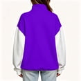 thumbnail image 5 of Womens Half Zip Up Hoodie, Color Blocking Fleece Oversized Cute Sweatshirt, Half-zip Zipper Hoodies for Women,Stand Collar Sweatshirts,Comfy Pullover with Pocket,Fall Clothes,Winter Outfits, 5 of 6